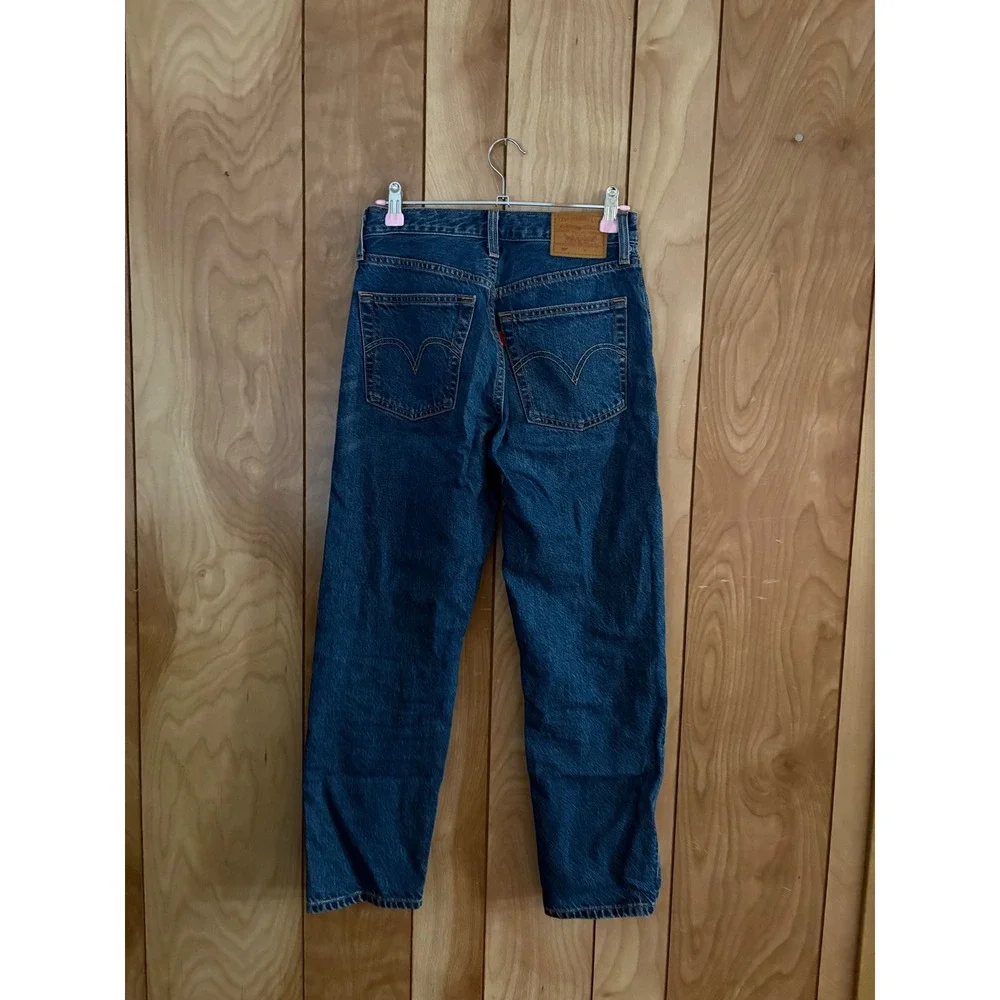 Levis Premium 501 Original Straight Leg Jeans Blue W24 L26‎ Medium Wash